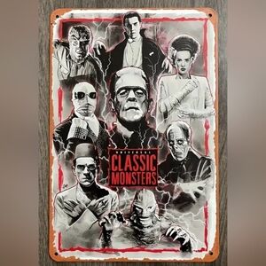 Frankenstein Horror movies Aluminum Decorative Sign